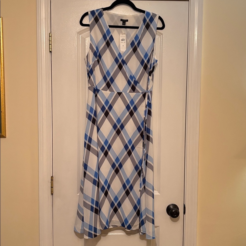 New with tags Ann Taylor White and Blue and Black Dress